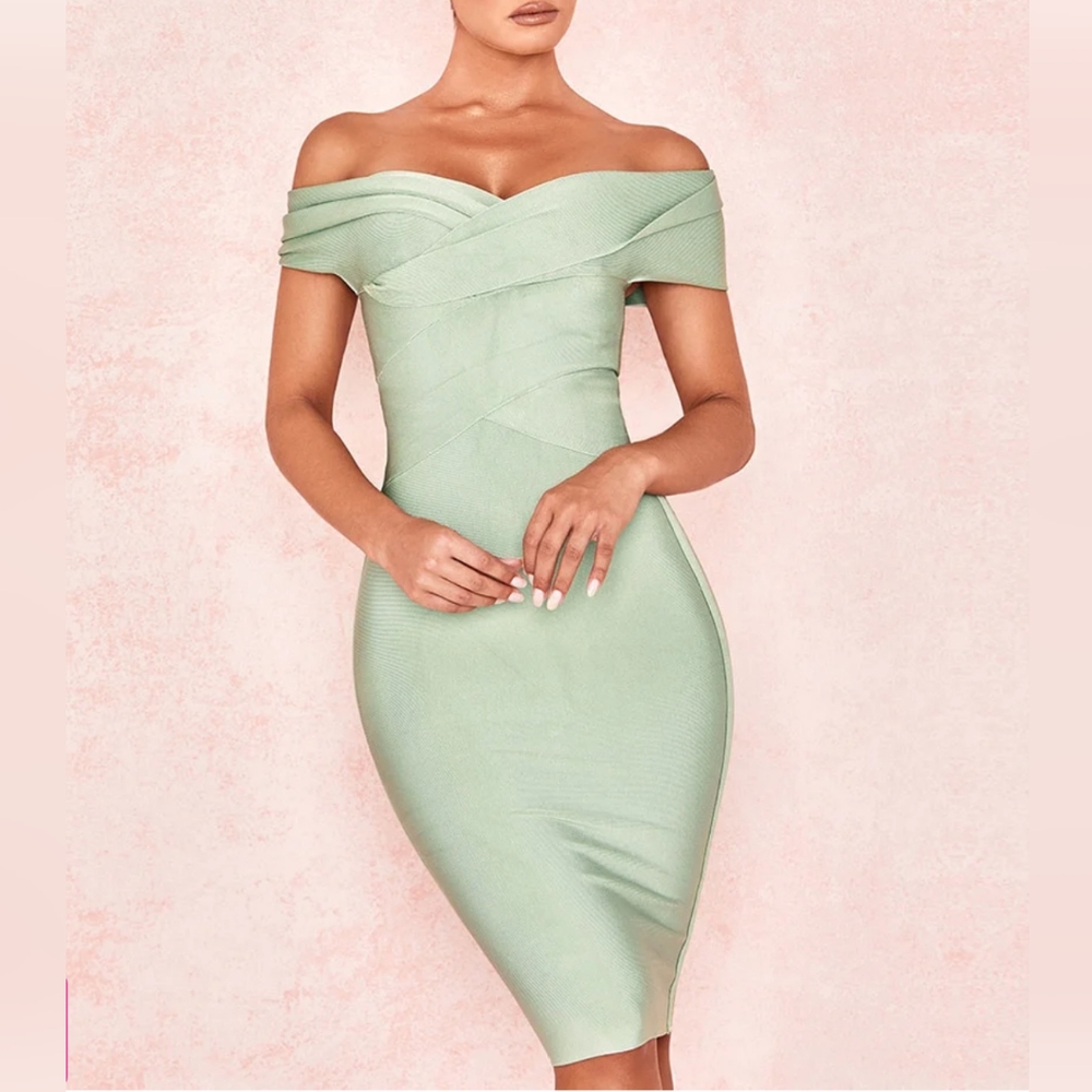 Mint Green Body Con Dress